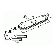 Charmglow Oval Shape SS Twin Burner & Venture Kit-11602-74302