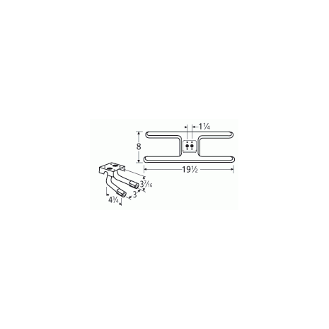 Broil Mate H Shape Stainless Steel Twin Burner & Venture Kit-10602-725LR