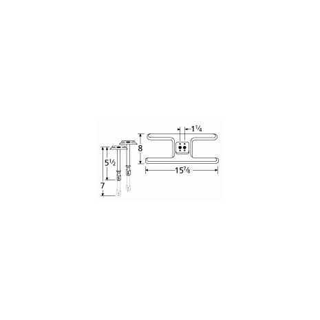 Sterling H Shape SS Twin Burner & Venture Kit-10502-70301