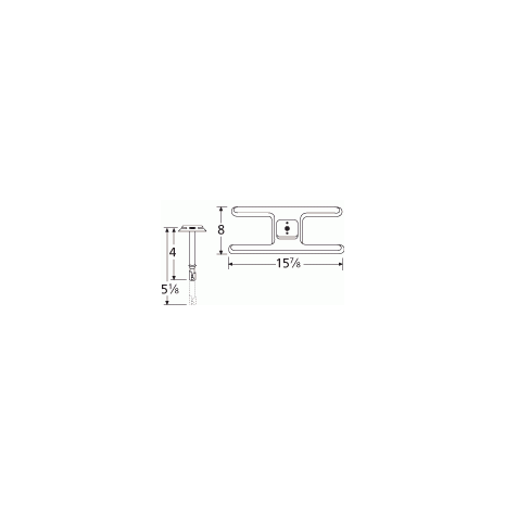 Falcon H Shape Single SS Burner & Venture Kit-10101-70201