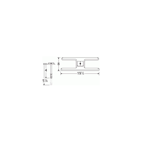 El Patio Single H Shape SS Burner & Venture Kit-10201-70201