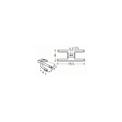 Broil Mate H Shape SS Twin Burner & Venture Kit-10502-725LR
