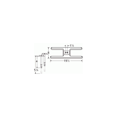 Charbroil H Shape Twin SS Burner & Venture Kit-10602-70201