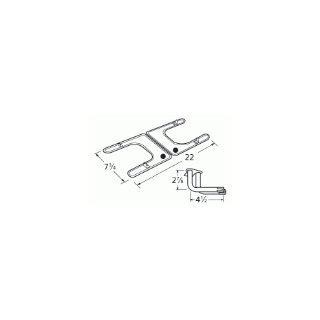 Fiesta H Shape Twin SS Burner & Venturi-19202-79202
