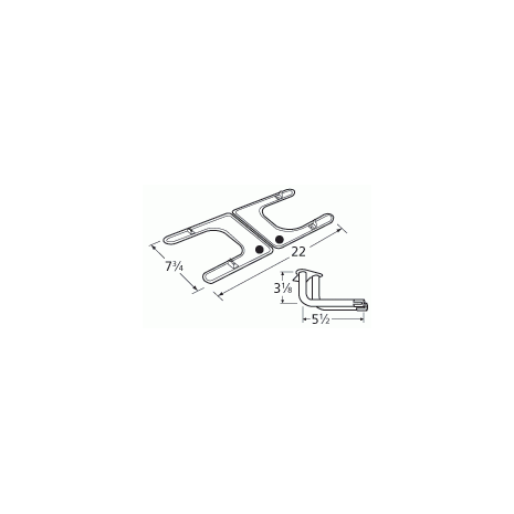 Fiesta H Shape Twin SS Burner & Venturi-19202-79402