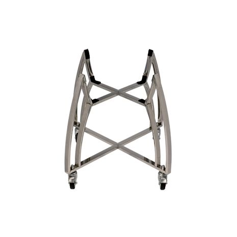 Saffire 19" 304 Stainless Steel Cart with Platinum Shelves