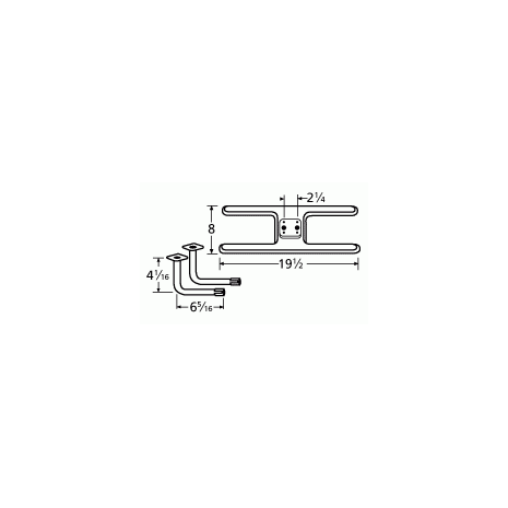 Charmglow H Shape SS Twin Burner & Venture-11002-77402