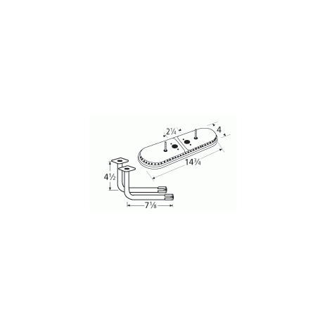 Charmglow Oval Shape SS Twin Burner & Venture Kit-15102-71112