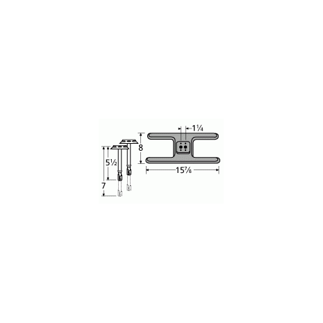 Charmglow H Shape CI Twin Burner & Venture-20502-70301