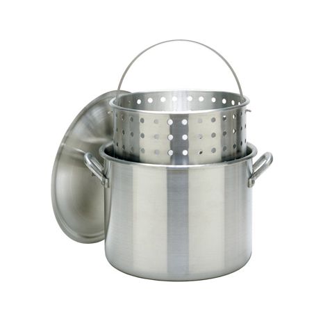 Aluminum 80-Qt Boiler with Basket & Lid