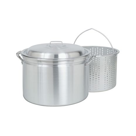 Aluminum 34-Qt Fryer/Steamer with Lid & Basket