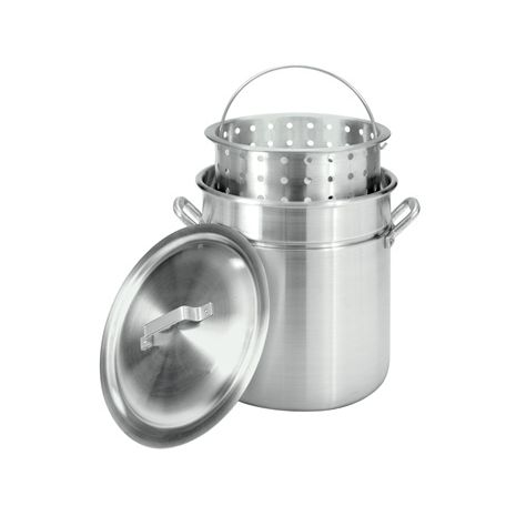 Aluminum 42-Qt Fryer/Steamer with Lid & Basket