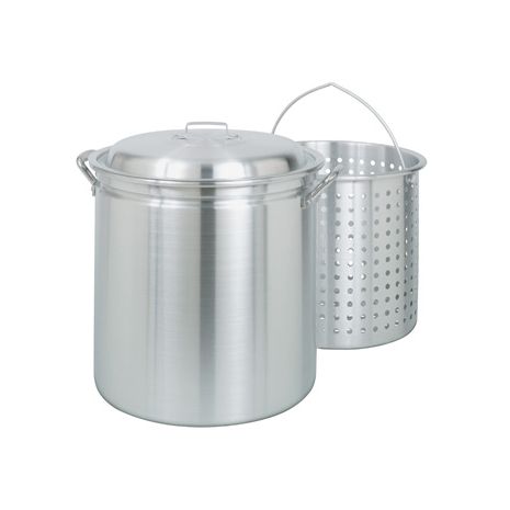 Aluminum 60-Qt Fryer/Steamer with Lid & Basket