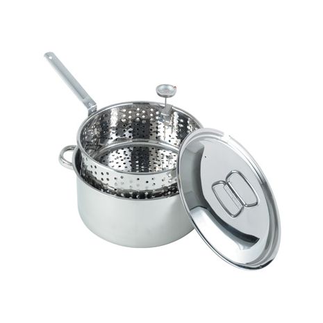 Stainless Steel 10-Qt. Pot with Basket and Lid