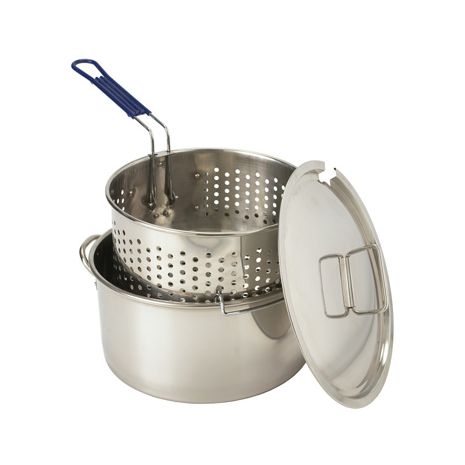 Stainless Steel 14-Qt. Pot with Basket and Lid