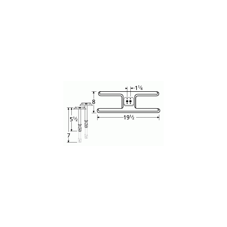 El Patio Twin H Shape SS Burner & Venture Kit-10602-70301