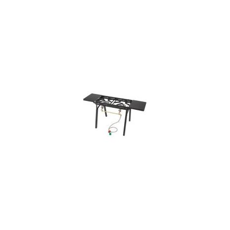 Double Burner Cooker with Folding Side Shelves