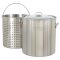 Stainless Steel 102-Qt Boil-Steam-Fry w/ Lid & Basket